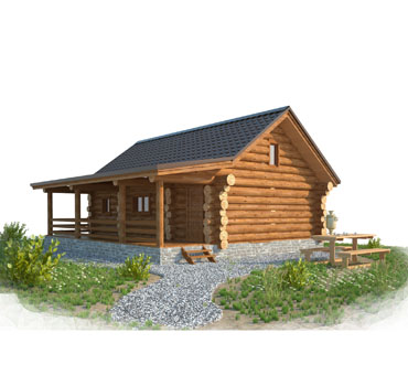 красивая баня с