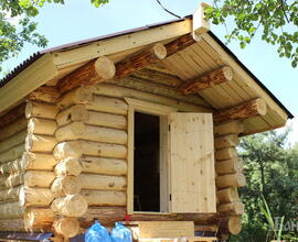 Баня 5х3 из Дикого сруба